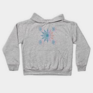 Multicoloured dreamcatcher and paisley motif pattern with mandala design illustrations Kids Hoodie